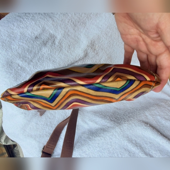 Fossil Multi colored Crossbody Chevron KeyPer Bag - Picture 4 of 4
